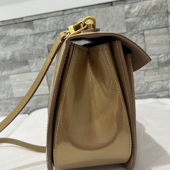 RARE LOUIS VUITTON Vernis Mirada 2Way Bag Gold - Picture 10 of 13